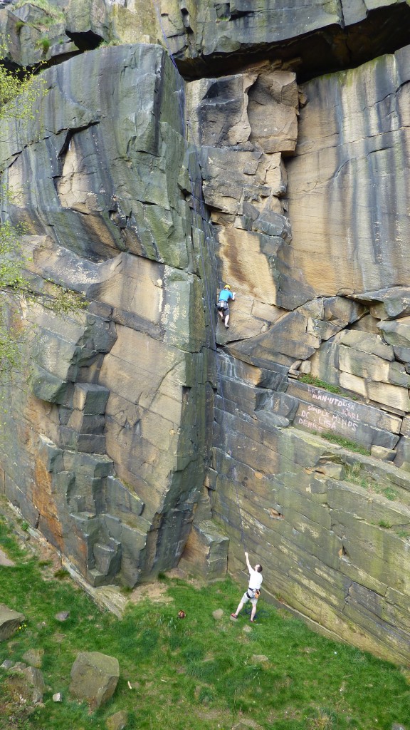 Myself climbing, Paul belaying